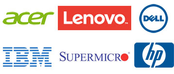 Logos de marques des ordinateurs de bureau et des ordinateurs portables